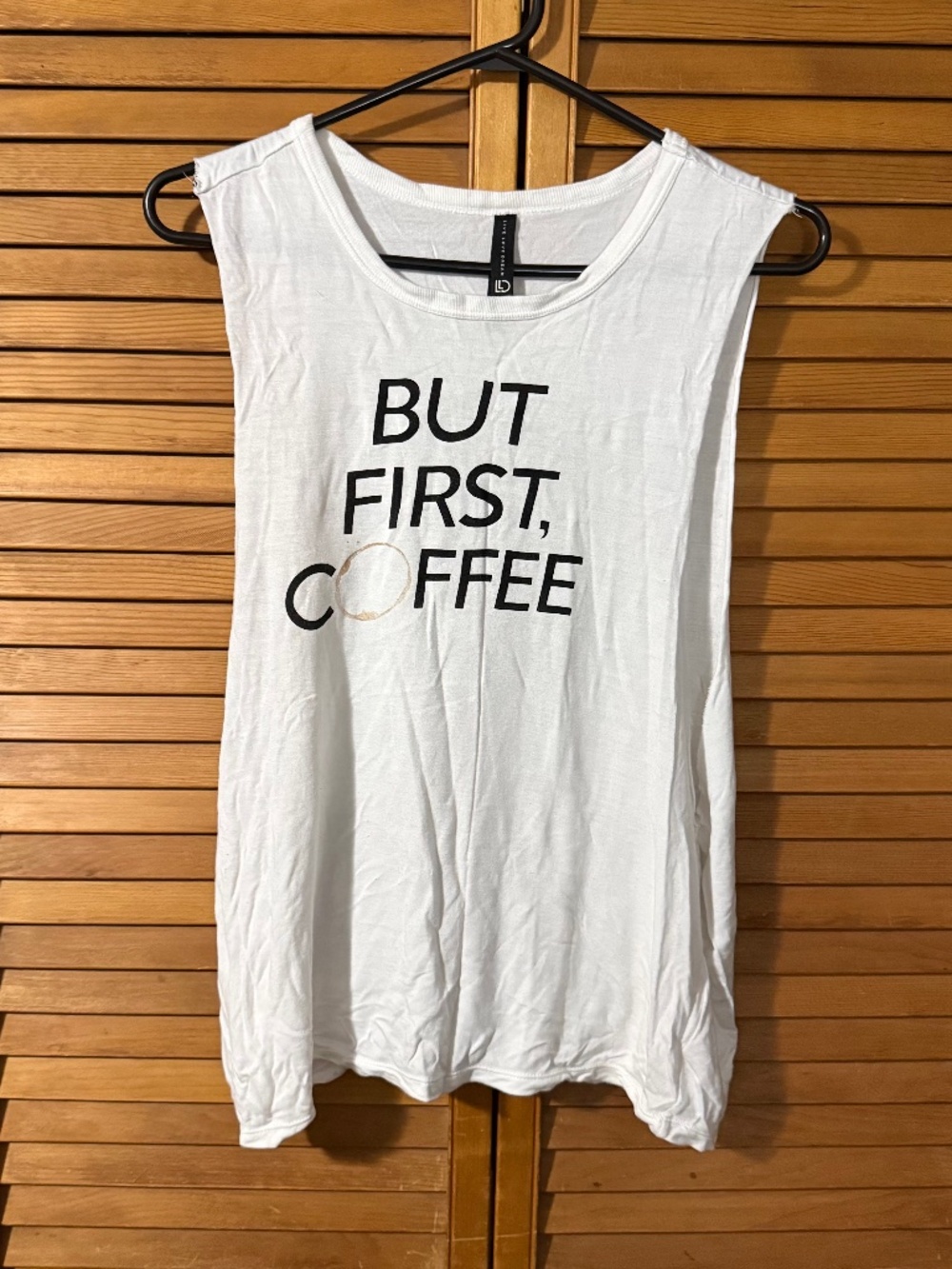 Aero Live Love Dream But First Coffee Muscle Tank